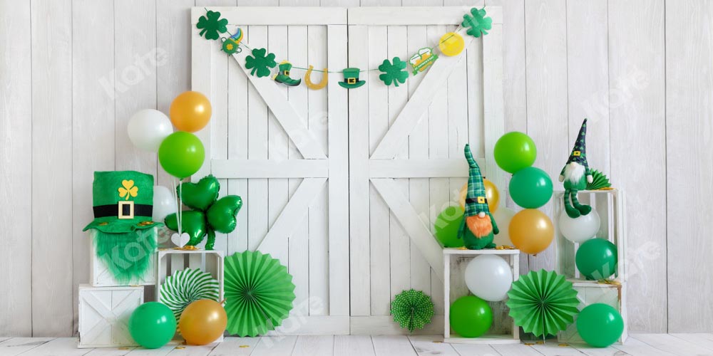 Kate St. Patrick's Day Backdrop Lucky Day Green Designed by Emetselch - Kate Backdrop AU