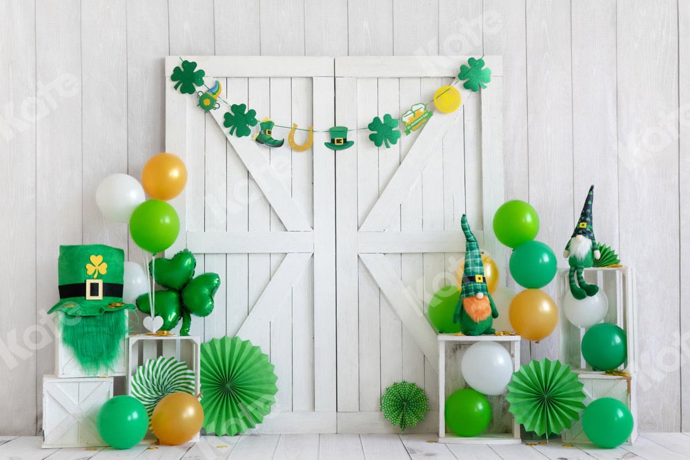 Kate St. Patrick's Day Backdrop Lucky Day Green Designed by Emetselch - Kate Backdrop AU