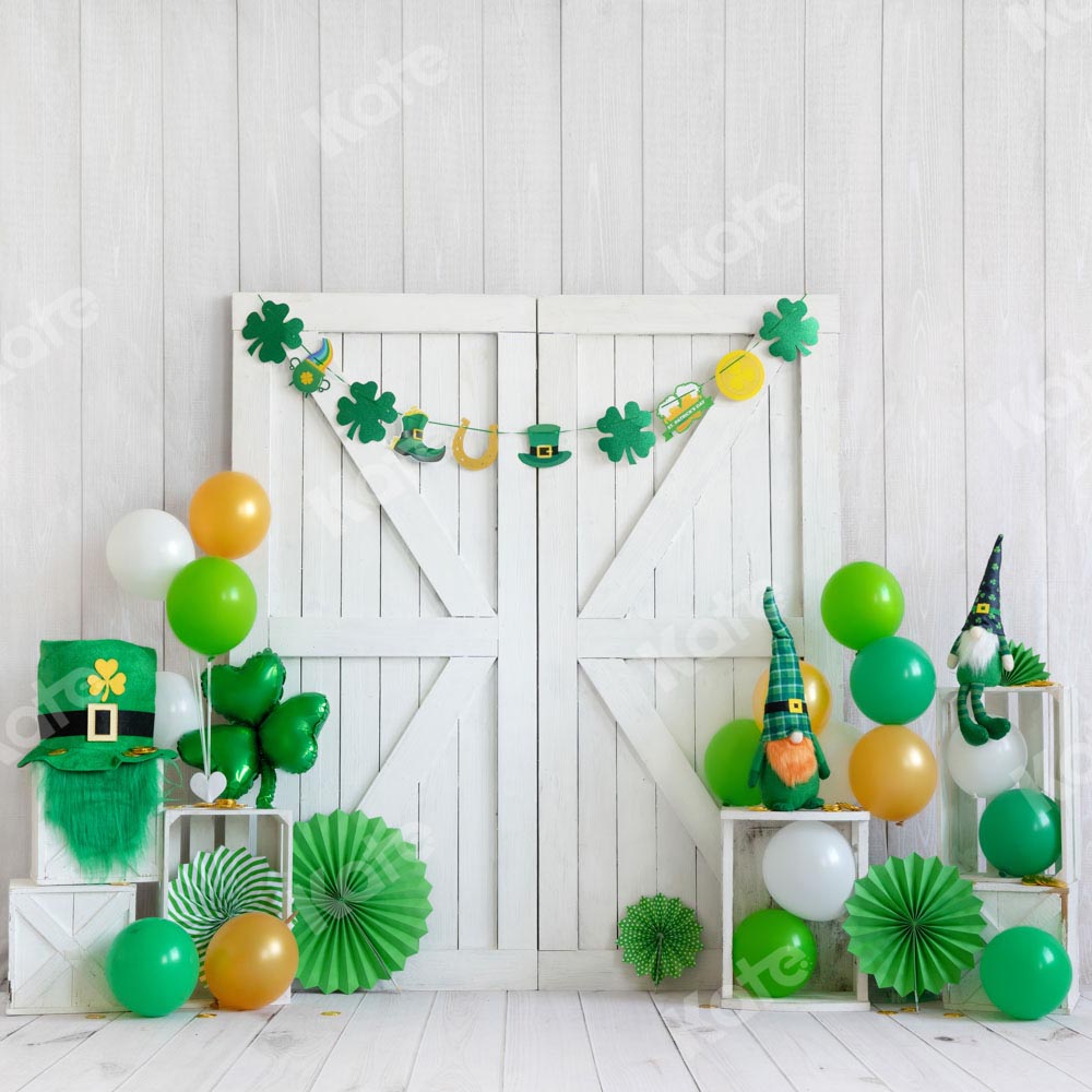 Kate St. Patrick's Day Backdrop Lucky Day Green Designed by Emetselch - Kate Backdrop AU