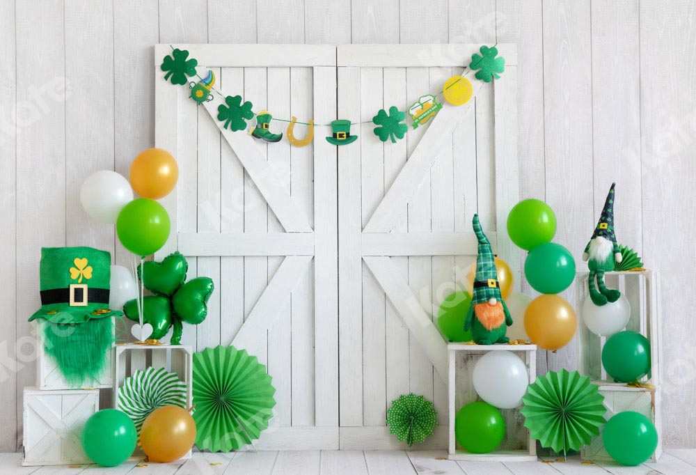 Kate St. Patrick's Day Backdrop Lucky Day Green Designed by Emetselch - Kate Backdrop AU