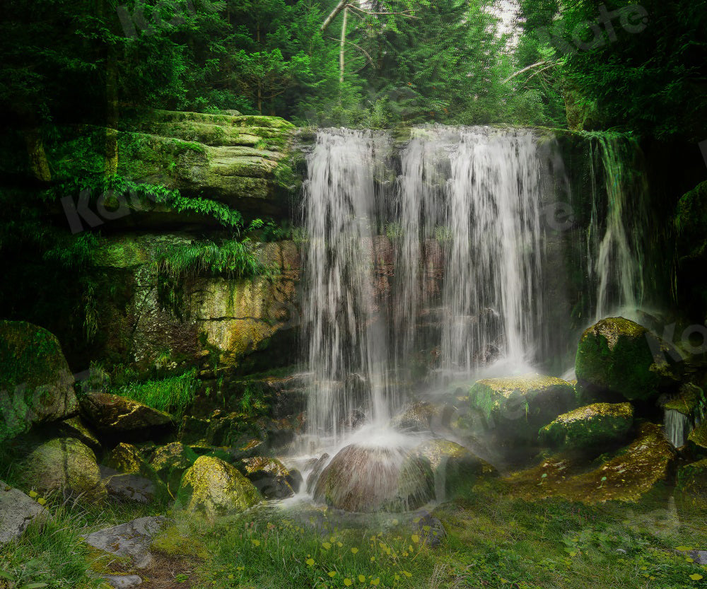 Kate Summer Backdrop Waterfall Nature for Photography - Kate Backdrop AU