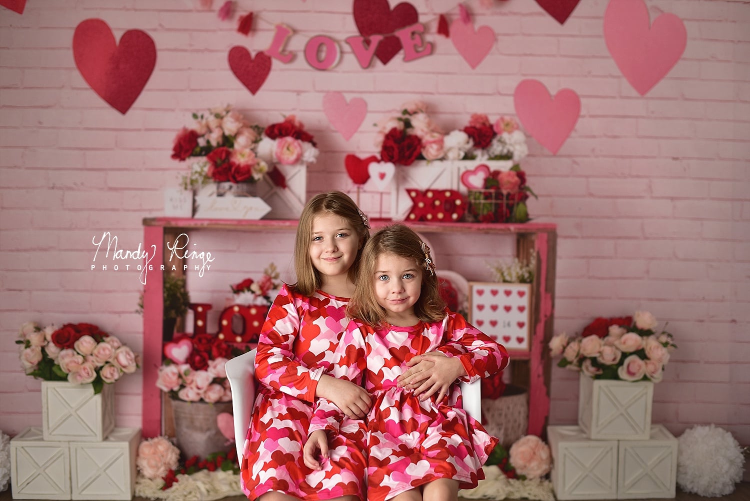 Kate Valentine's Day Love Backdrop Heart Designed by Mandy Ringe Photography - Kate Backdrop AU
