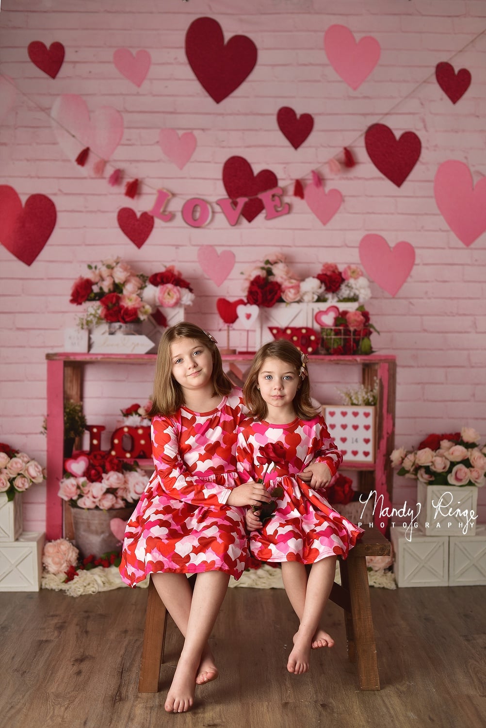 Kate Valentine's Day Love Backdrop Heart Designed by Mandy Ringe Photography - Kate Backdrop AU