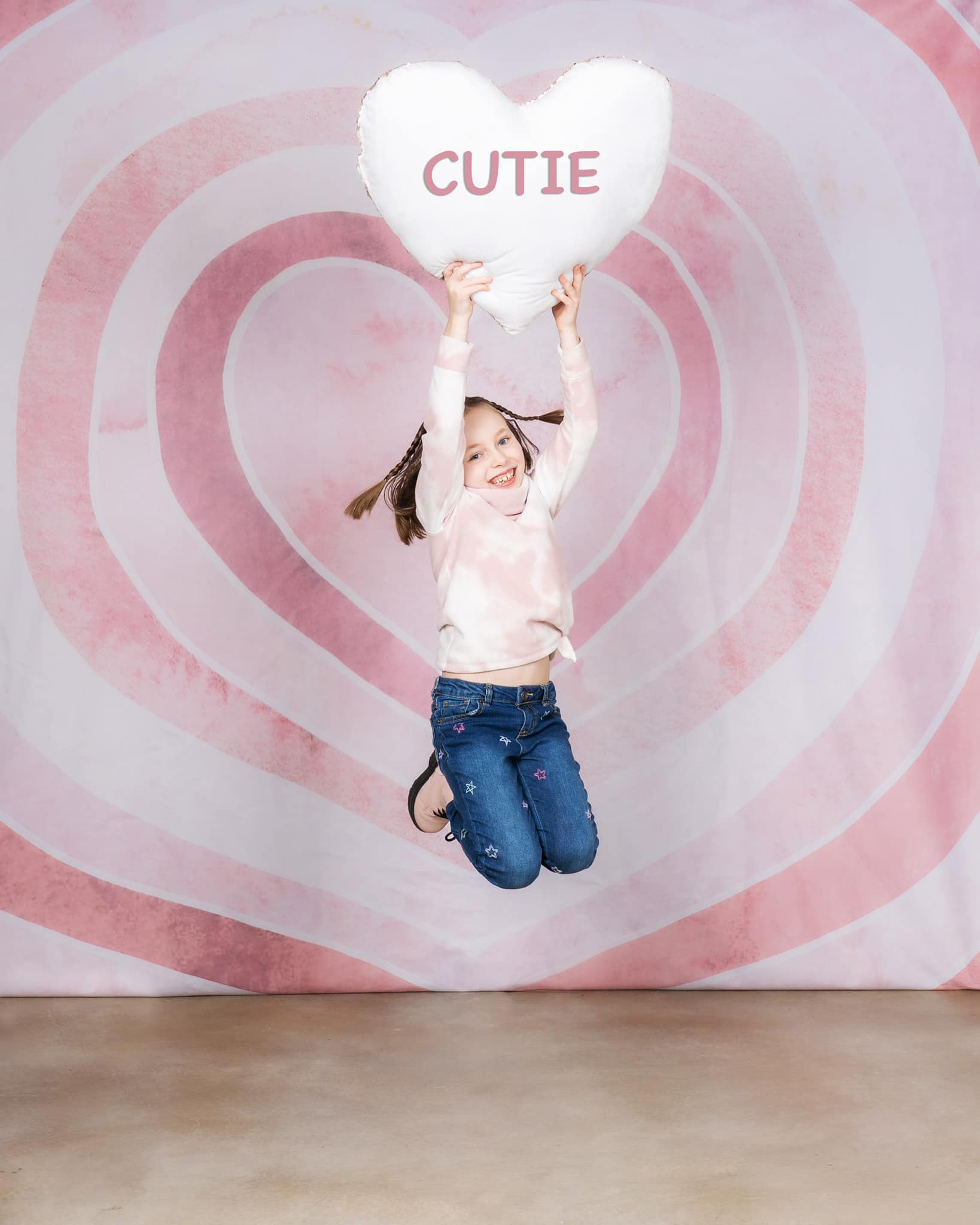 Kate Valentine's Watercolor Backdrop Heart Pattern Designed by Mandy Ringe Photography - Kate Backdrop AU