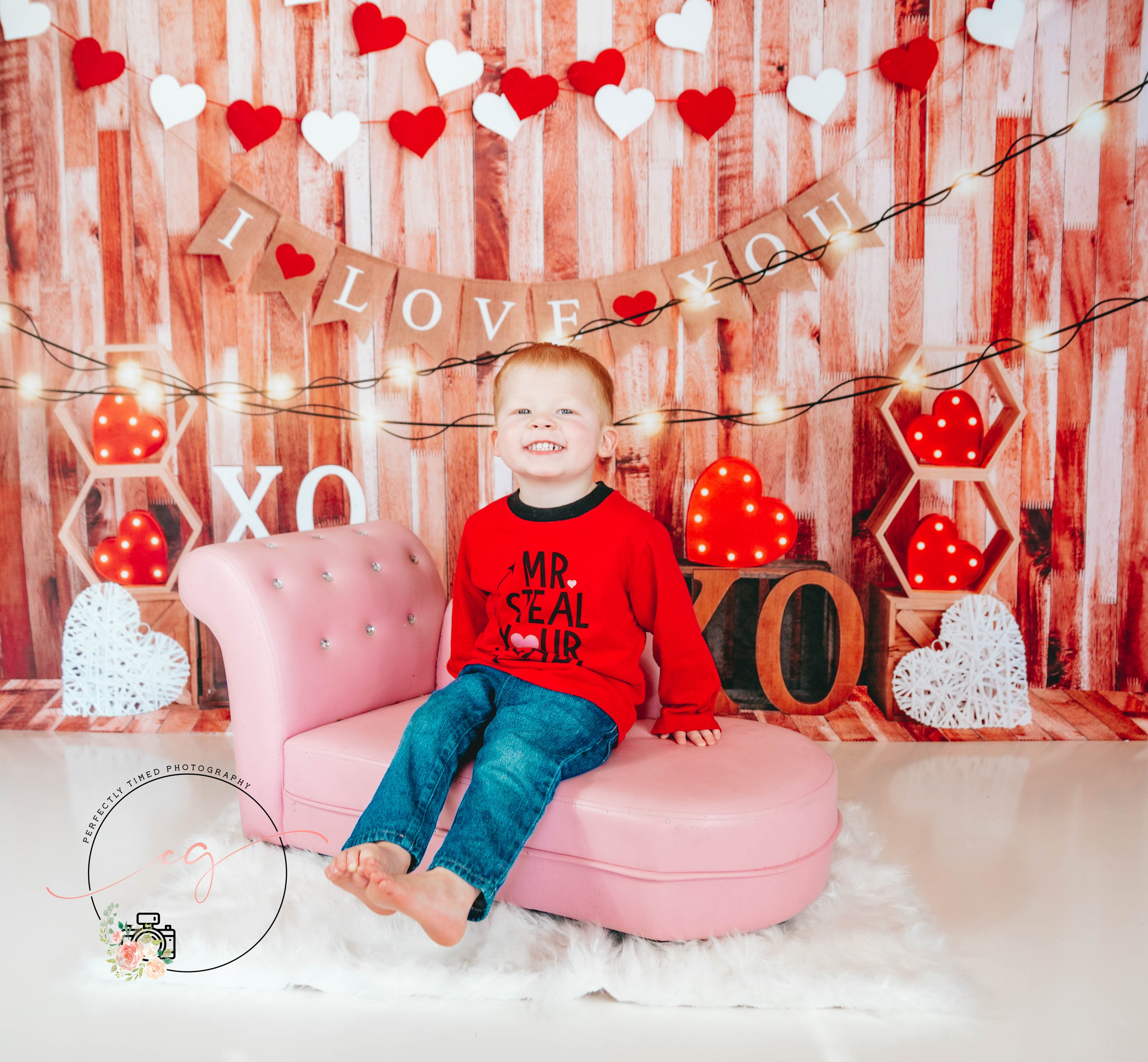 Kate Valentine's day Backdrop Light Love Heart Designed by Emetselch - Kate Backdrop AU