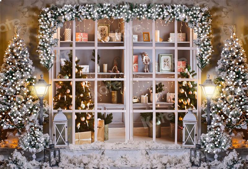 Kate Winter Backdrop Snow Christmas Tree Gift for Photography - Kate Backdrop AU