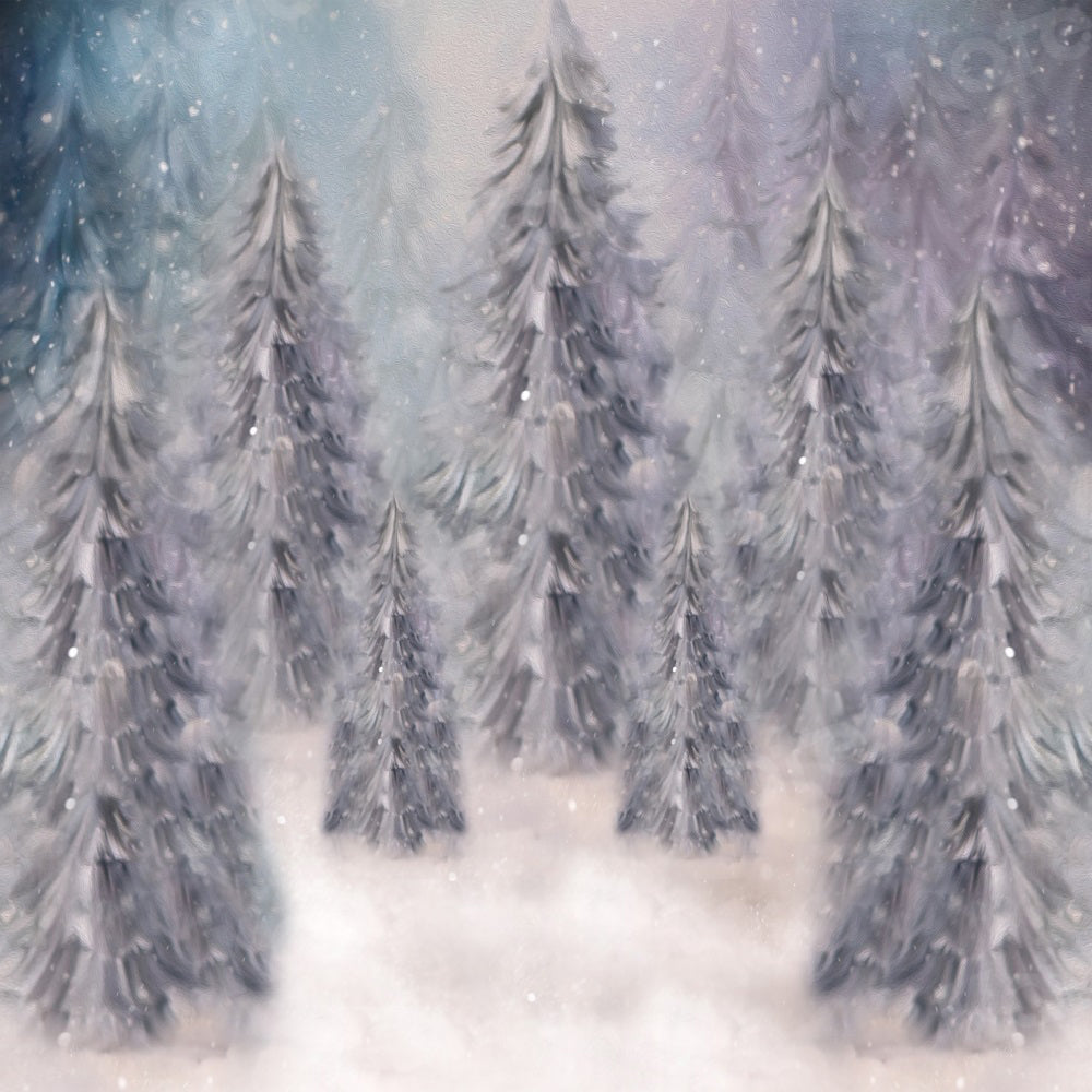 Kate Winter Snow Forest Backdrop for Photography - Kate Backdrop AU