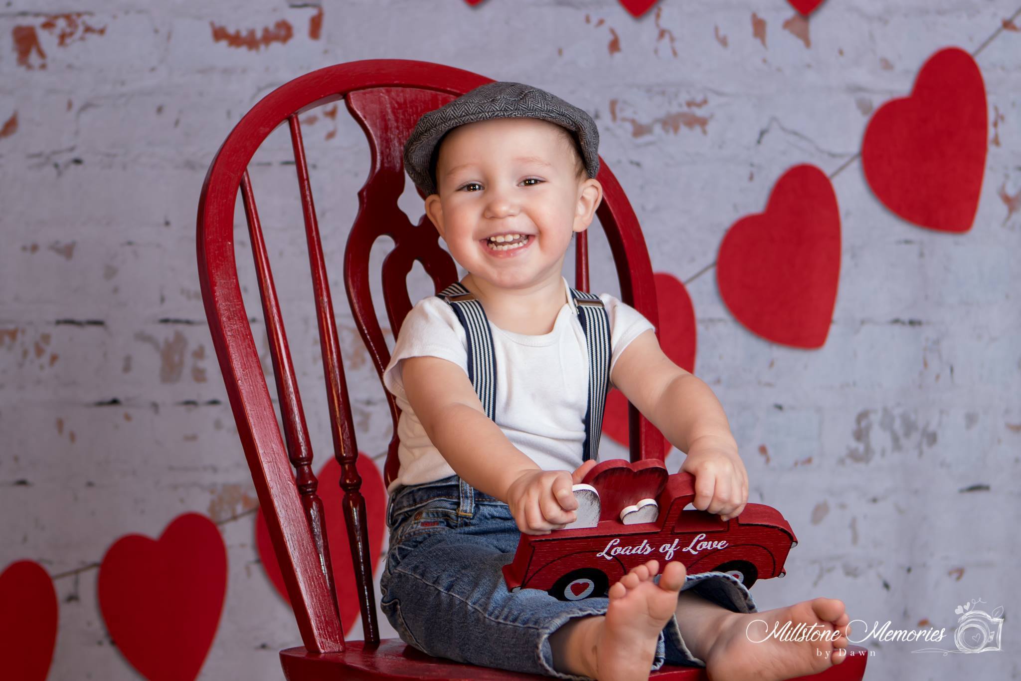 Kate Retro Brick Valentines Backdrop Designed by Jerry_Sina