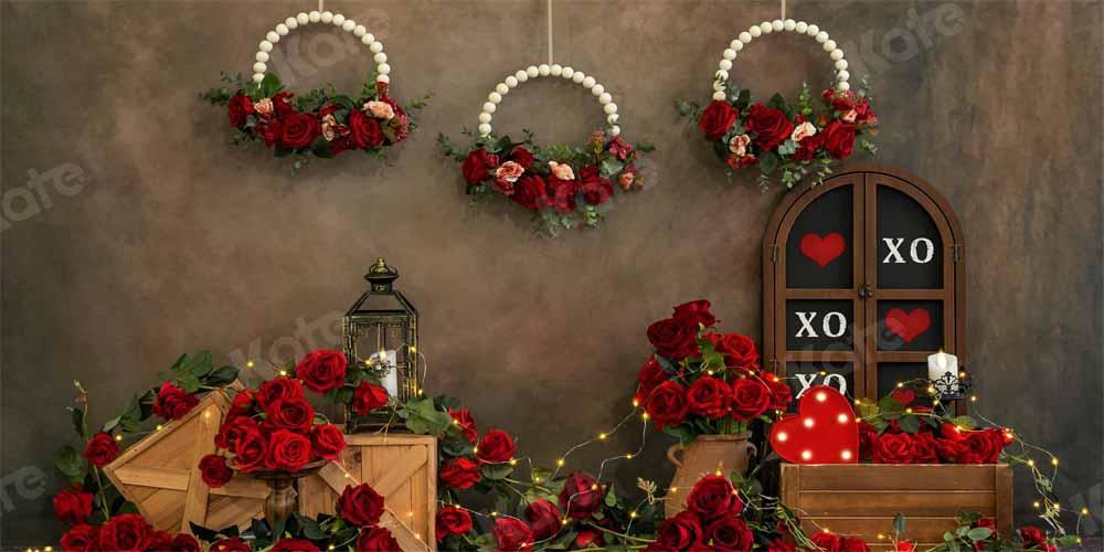 Kate Valentine's Day Backdrop Vintage Rose Designed by Emetselch - Kate Backdrop AU