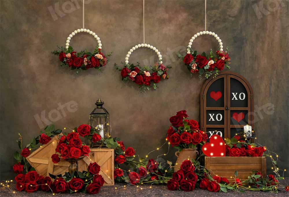 Kate Valentine's Day Backdrop Vintage Rose Designed by Emetselch - Kate Backdrop AU