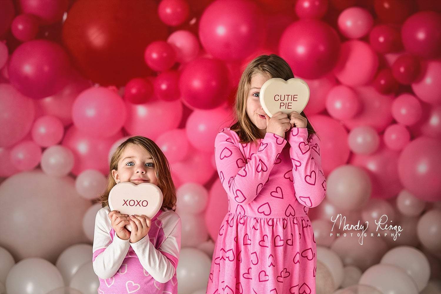Kate Valentines Day Balloon Wall Backdrop for Photography Designed by Mandy Ringe Photography - Kate Backdrop AU