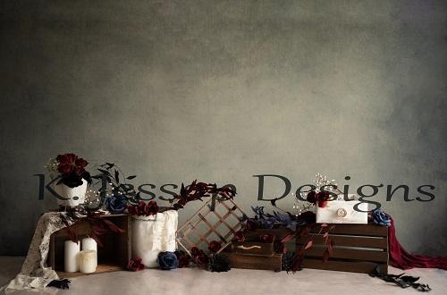 Kate Dark Floral Backdrop Designed by Keerstan Jessop - Kate Backdrop AU