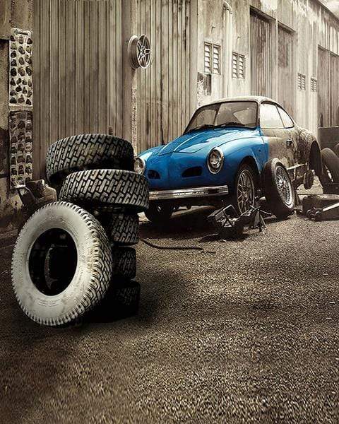 Kate Auto Repair Shop Backdrop for Photography - Kate Backdrop AU