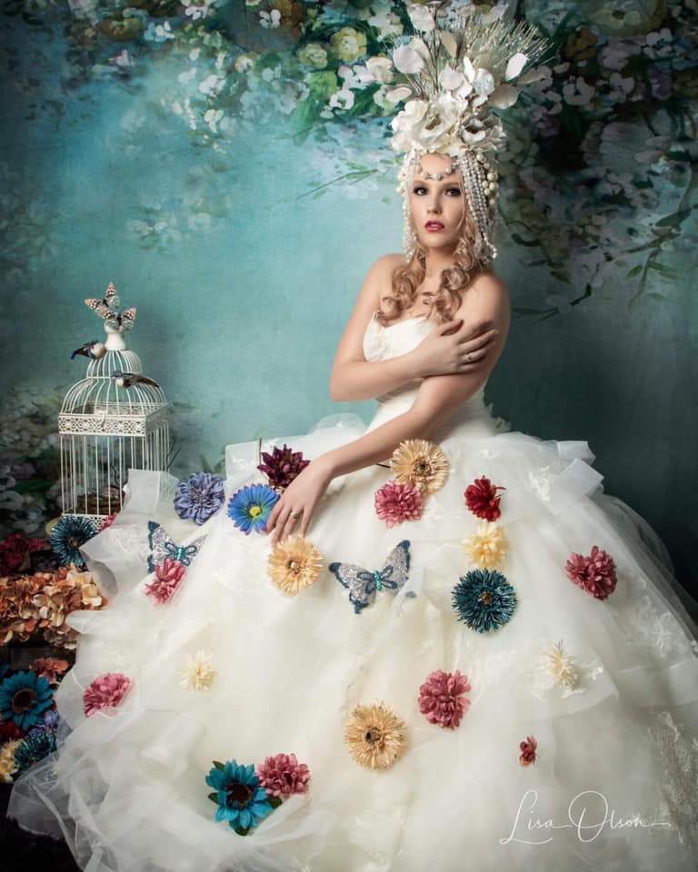 Kate Painting Like Green Spring Flowers Backdrop printed Background - Kate Backdrop AU