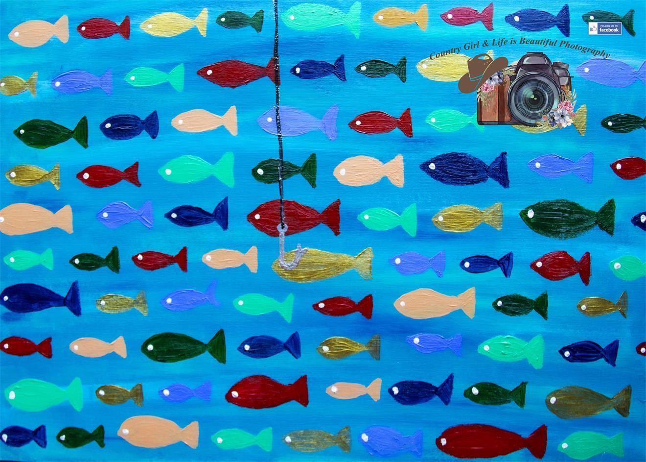 Kate Fishing Backdrop for Photography Designed By Leann West - Kate Backdrop AU
