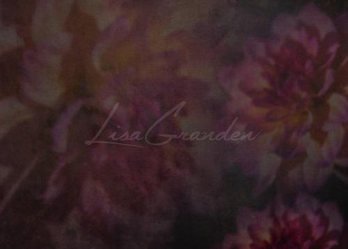 Kate Watercolor Backdrop Dark Pink Flowers Designed by Lisa Granden - Kate Backdrop AU