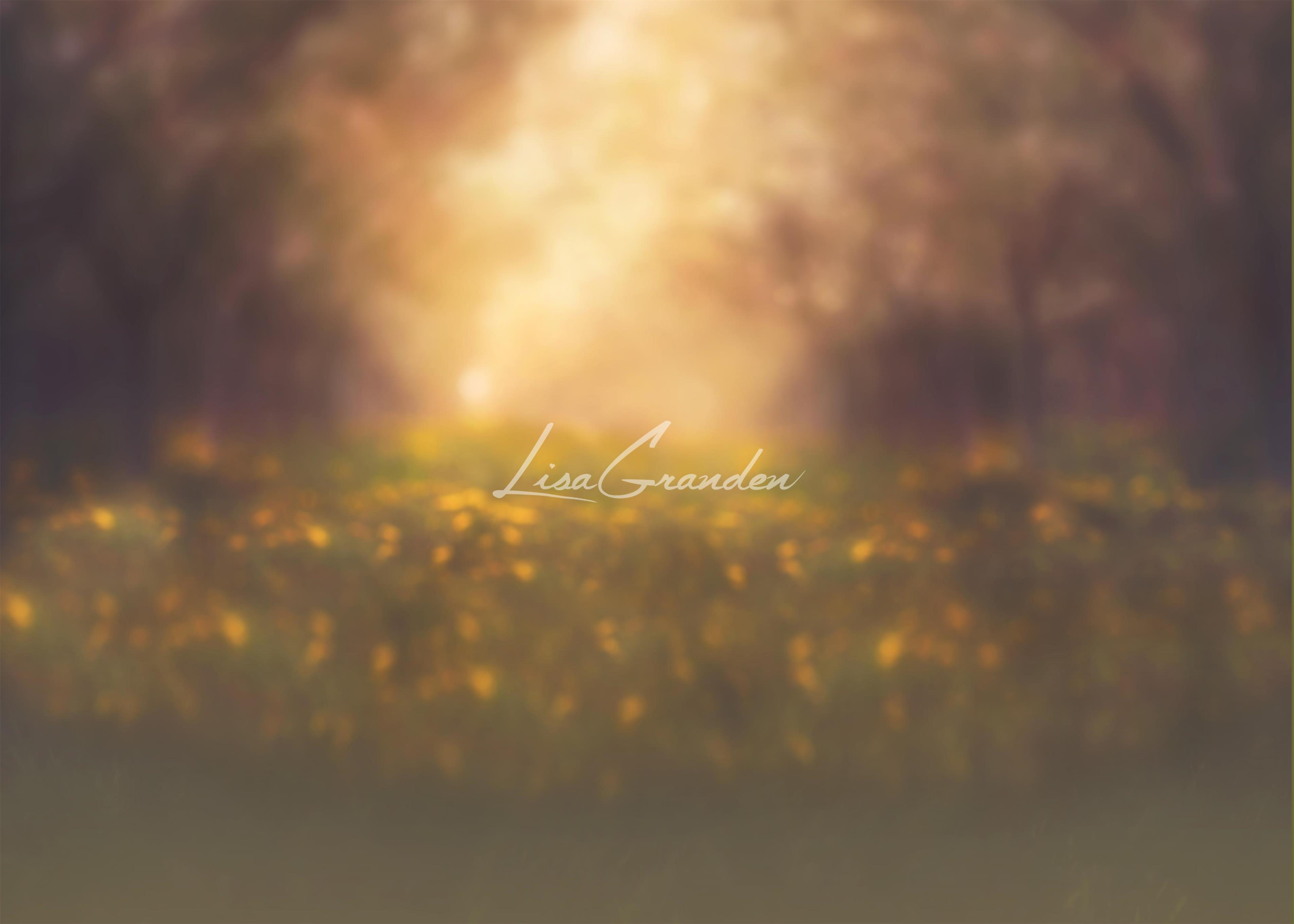 Kate Blurry Orchard with Yellow Flowers Backdrop for Photography Designed by Lisa Granden - Kate Backdrop AU