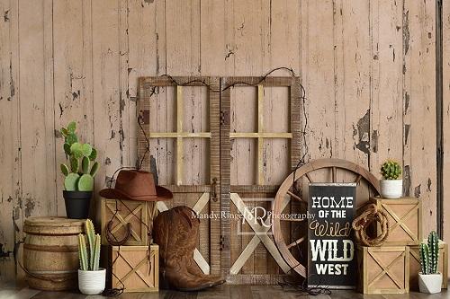 Kate Wild West Birthday Backdrop Designed by Mandy Ringe Photography - Kate Backdrop AU