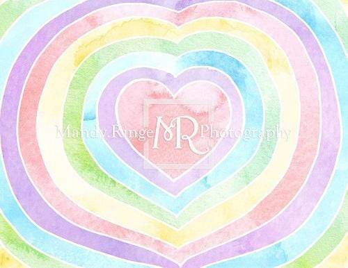 Kate Cake Smash Rainbow Heart Backdrop Designed By Mandy Ringe Photography - Kate Backdrop AU