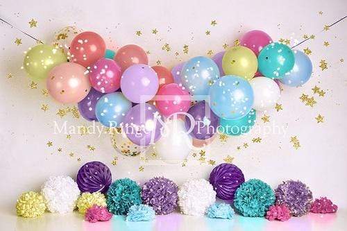 Kate Birthday Balloons and Stars Backdrop Designed By Mandy Ringe Photography - Kate Backdrop AU