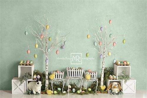 Kate Easter Bunnies and Chicks Backdrop Designed By Mandy Ringe Photography - Kate Backdrop AU