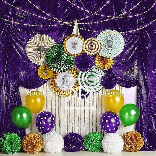 Kate Mardi Gras Celebration Purple Backdrop Designed By Mandy Ringe Photography - Kate Backdrop AU