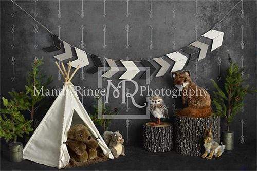 Kate Wild Birthday with Animals Children Backdrop Designed By Mandy Ringe Photography - Kate Backdrop AU