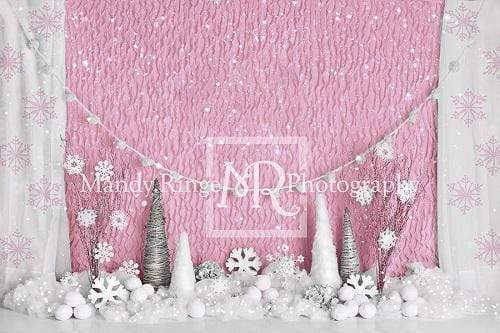 Kate Pink Winter Onederland Girly Backdrop Designed By Mandy Ringe Photography - Kate Backdrop AU
