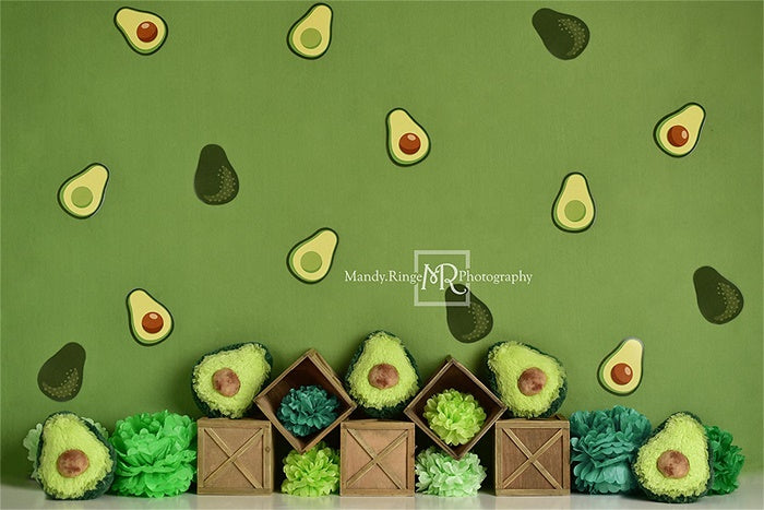 Kate Green Avocado Party Children Summer Backdrop Designed By Mandy Ringe Photography - Kate Backdrop AU