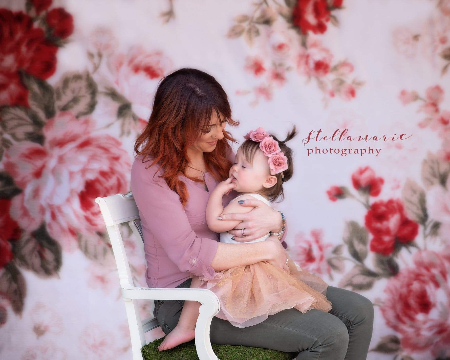 Kate Mother's Day Pattern Flower Backdrop for Photography Style - Kate Backdrop AU