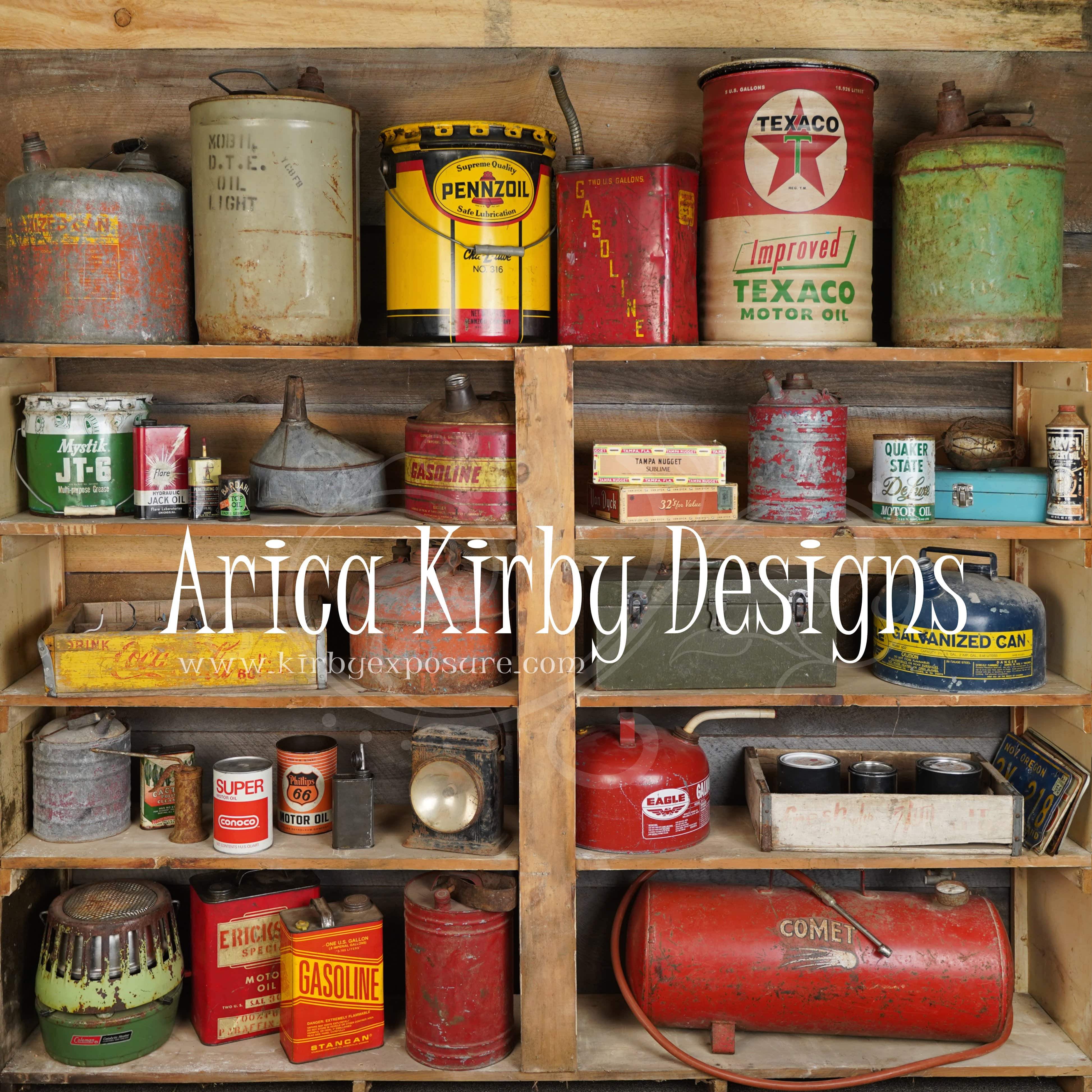 Kate Mechanics Garage Backdrop for Photography Designed By Arica Kirby - Kate Backdrop AU