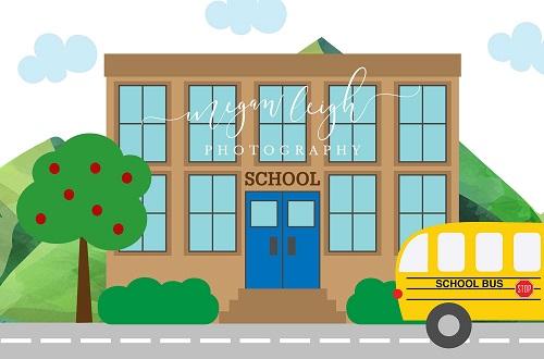 Kate Back to School Backdrop Designed by Megan Leigh Photography - Kate Backdrop AU