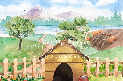 Kate Dog House Backdrop Designed by Megan Leigh Photography - Kate Backdrop AU