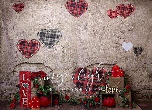 Kate Valentine's Day Brick Wall Backdrop Designed by Megan Leigh Photography - Kate Backdrop AU