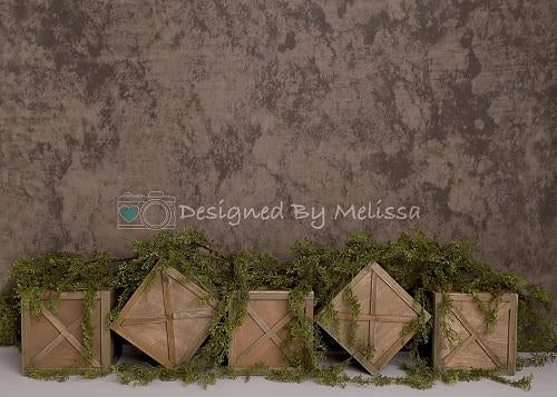 Kate Spring Brown Crates Backdrop Designed by Melissa King - Kate Backdrop AU