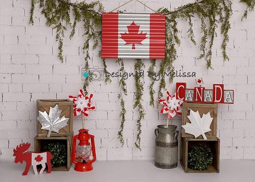 Kate Canada Day Flag Backdrop Designed by Melissa King - Kate Backdrop AU