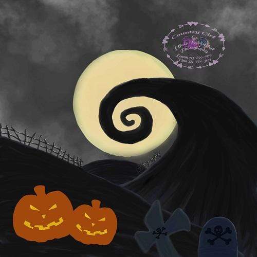 Kate Pumpkins Garden Halloween Backdrop for Photography Designed By Leann West - Kate Backdrop AU