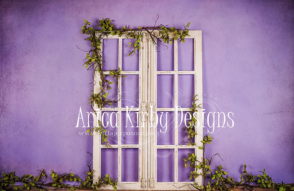 Kate Spring/mother's Day Purple Doors Backdrop Designed by Arica Kirby - Kate Backdrop AU