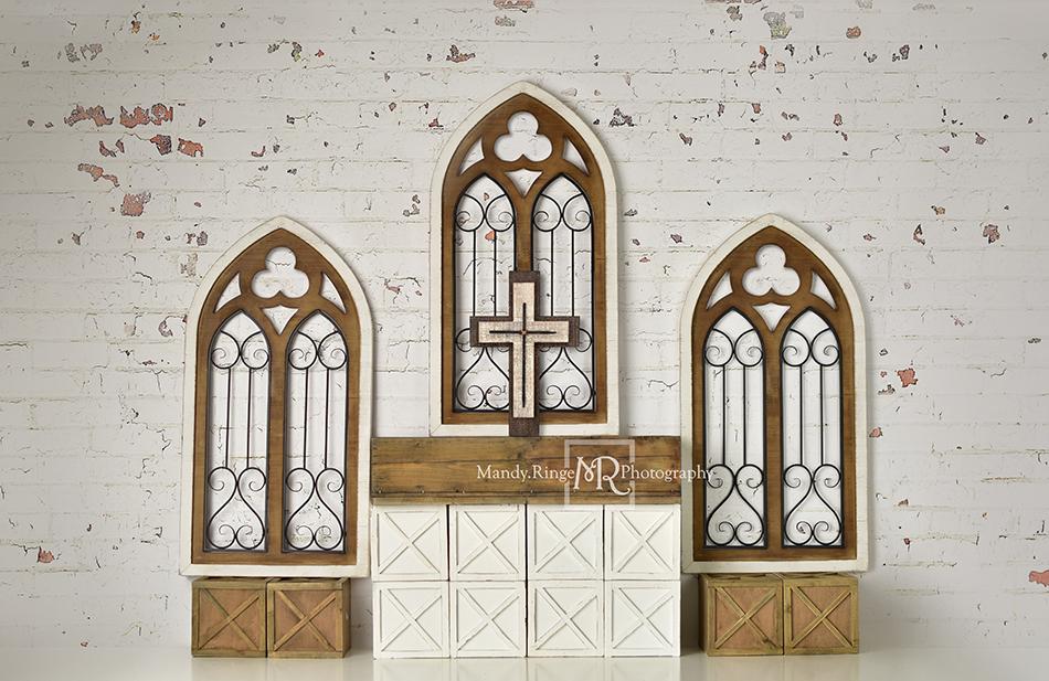 Kate Rustic Church Windows Wedding Backdrop Designed By Mandy Ringe Photography - Kate Backdrop AU