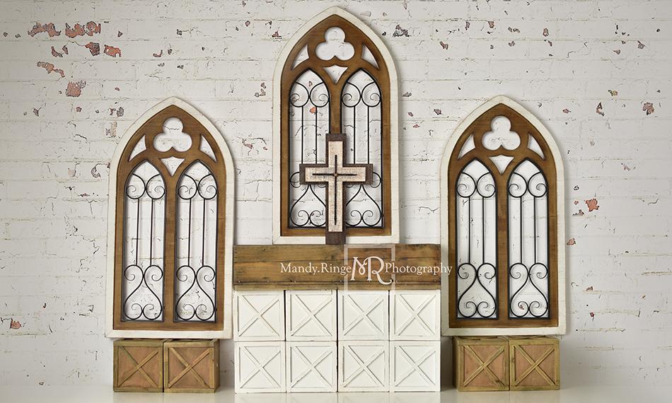Kate Rustic Church Windows Wedding Backdrop Designed By Mandy Ringe Photography - Kate Backdrop AU