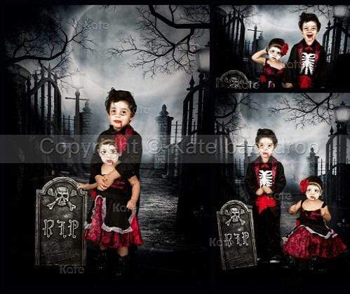Katebackdrop£ºKate Halloween fabric Backdrop for photography Haunted house