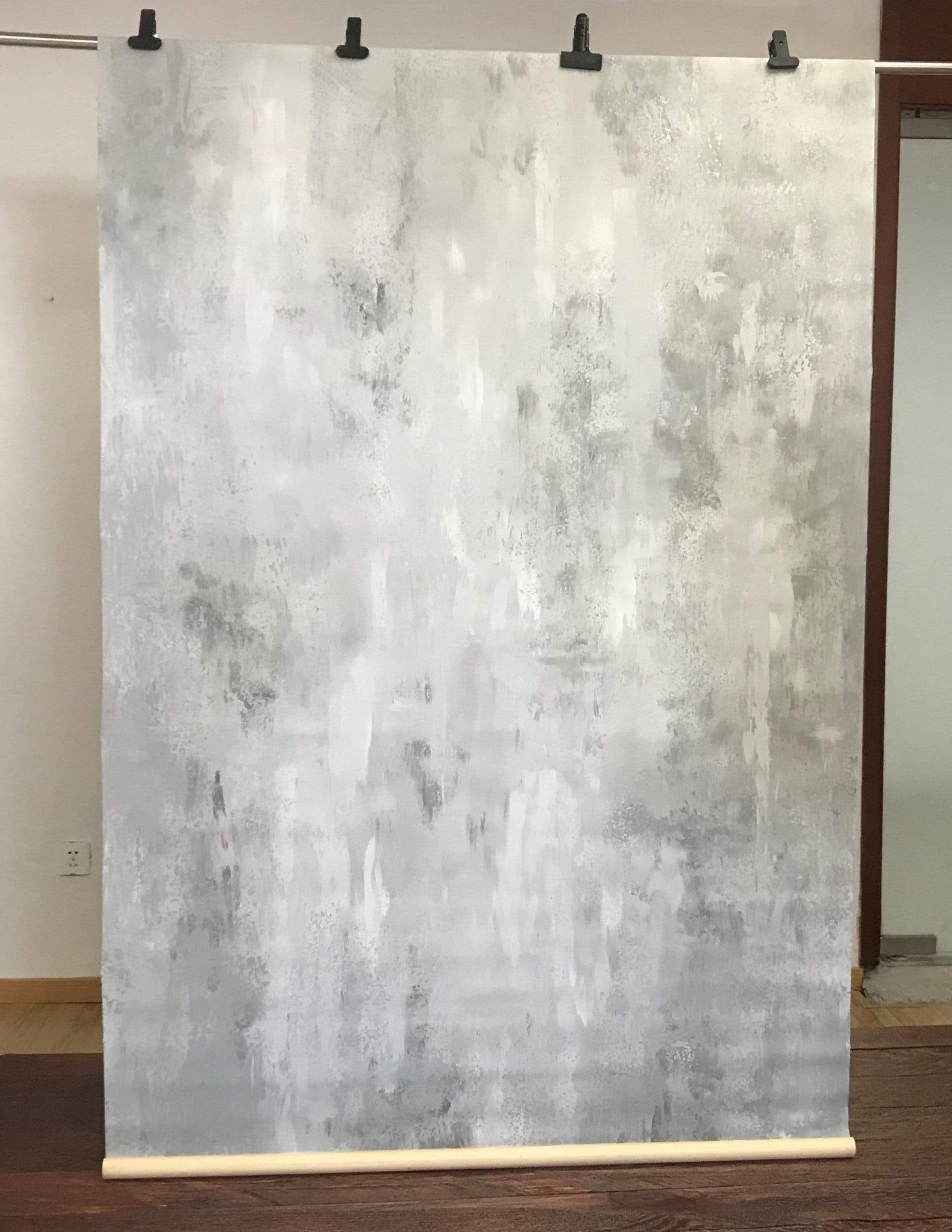 Kate Hand Painted Abstract Texture Light White Little Gray Backdrops - katebackdrop AU