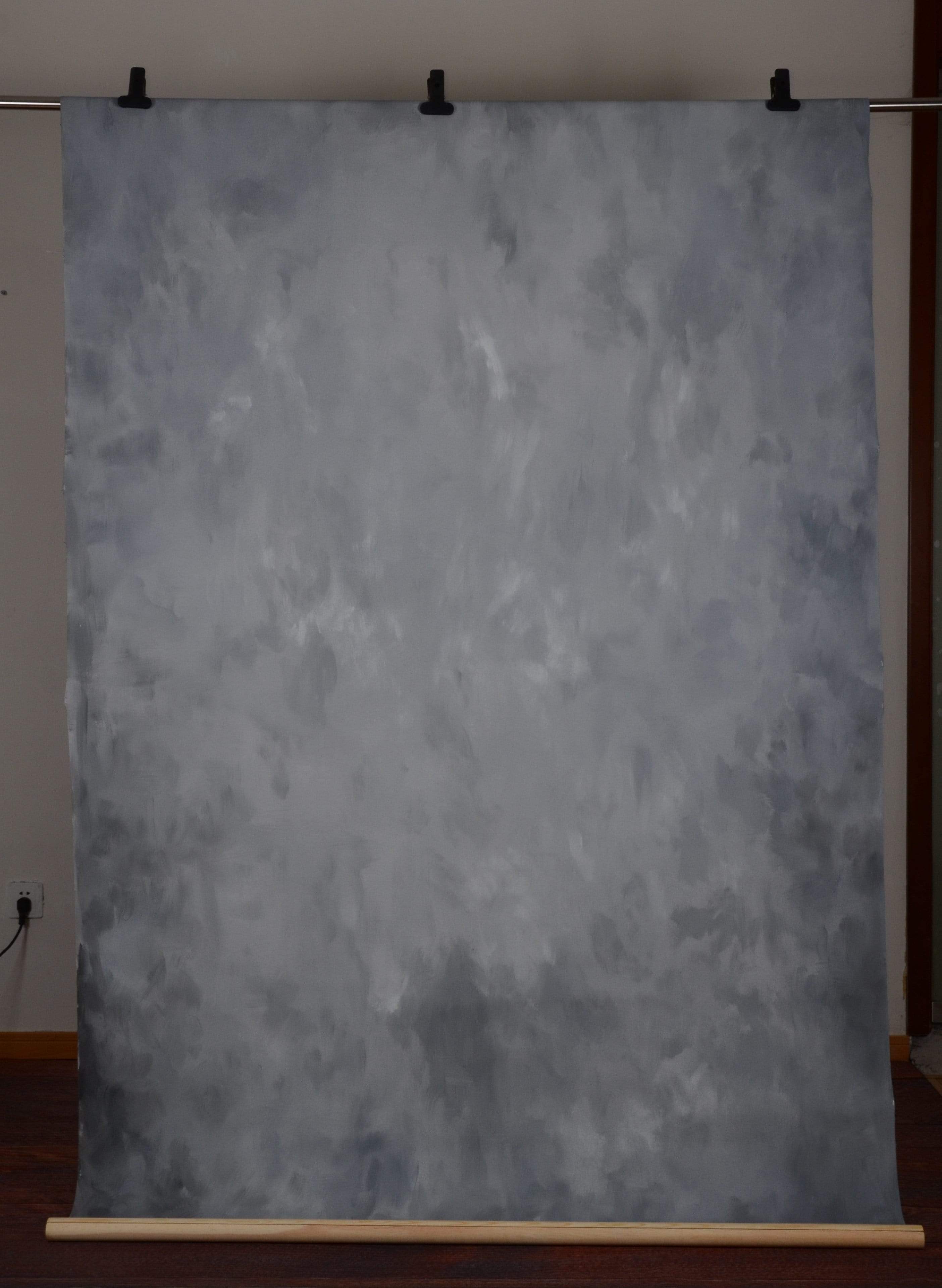 Kate Abstract Texture  Dark Grey Black Spray Hand Painted Backdrops - katebackdrop AU