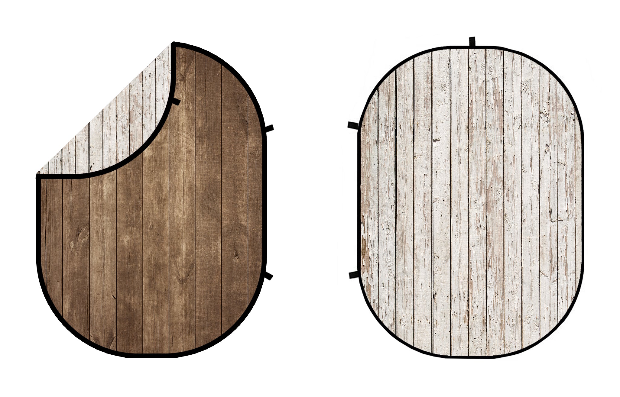 Kate Abstract Wood White and Brown Collapsible Backdrop for Photography 5X6.5ft(1.5x2m) - Kate Backdrop AU