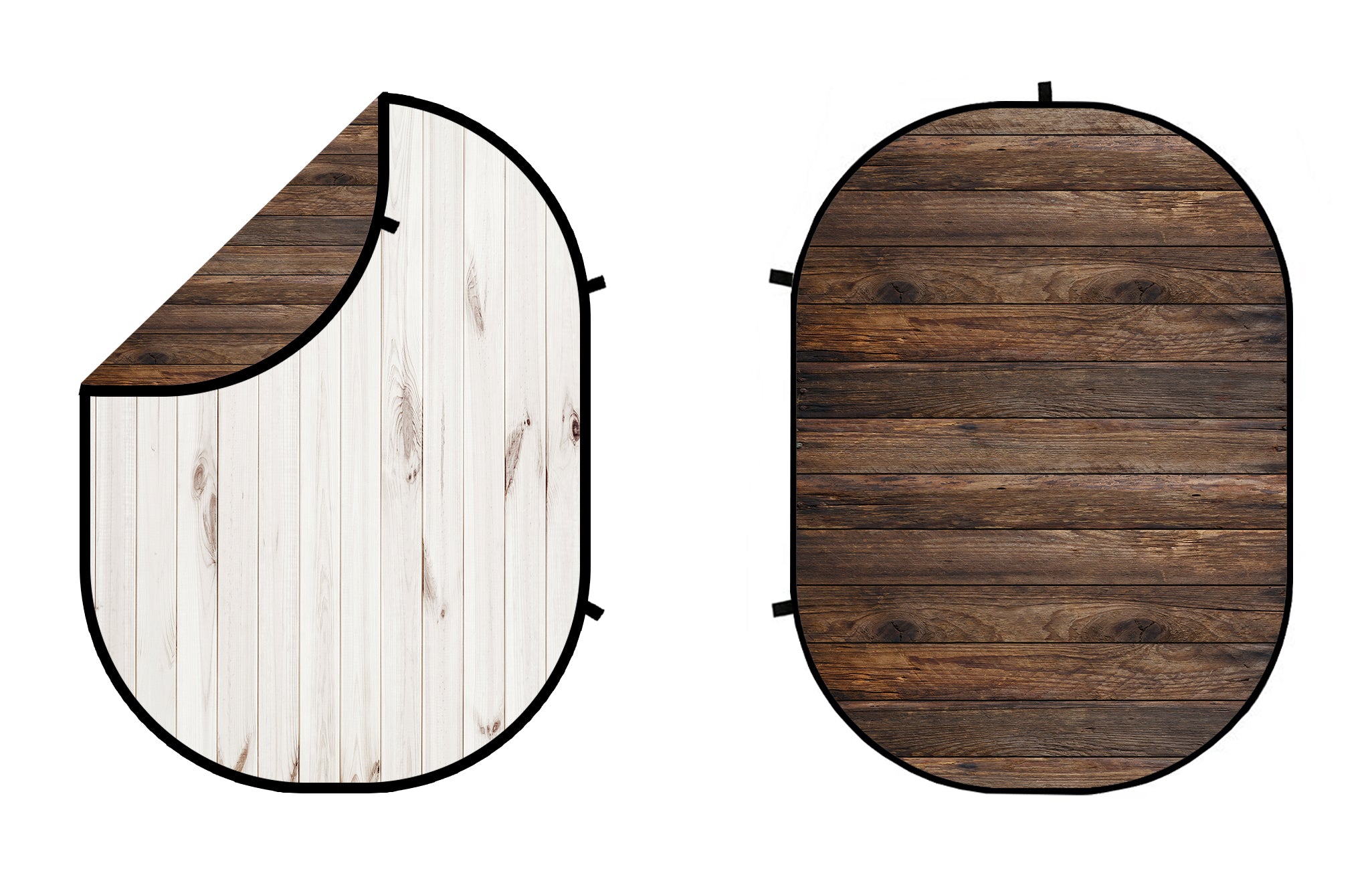 Kate Abstract Wood White and Dark Brown Collapsible Backdrop for Photography 5X6.5ft(1.5x2m) - Kate Backdrop AU