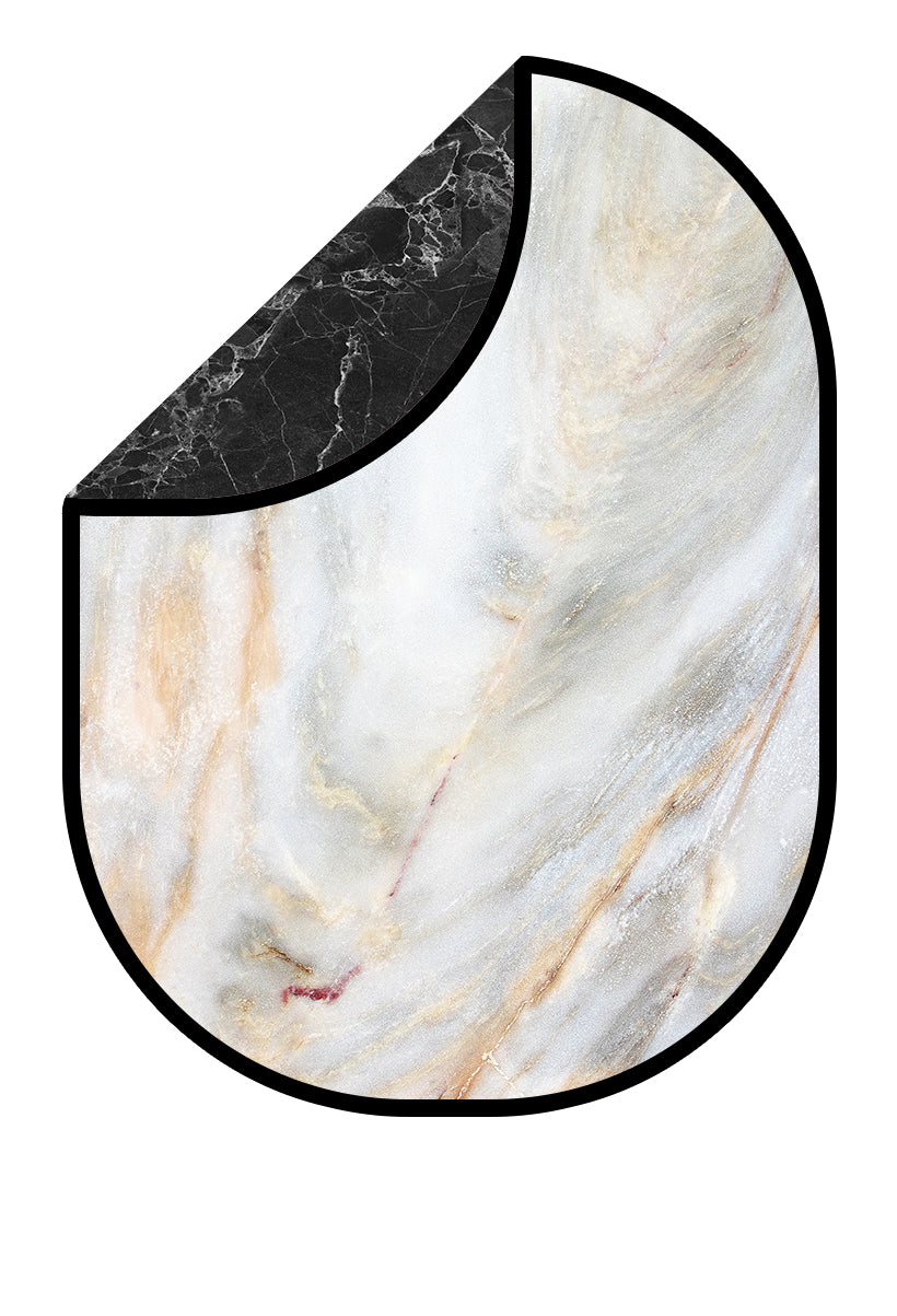 Kate Black White Marble Collapsible Backdrop Photography 5X6.5ft(1.5x2m) - Kate Backdrop AU