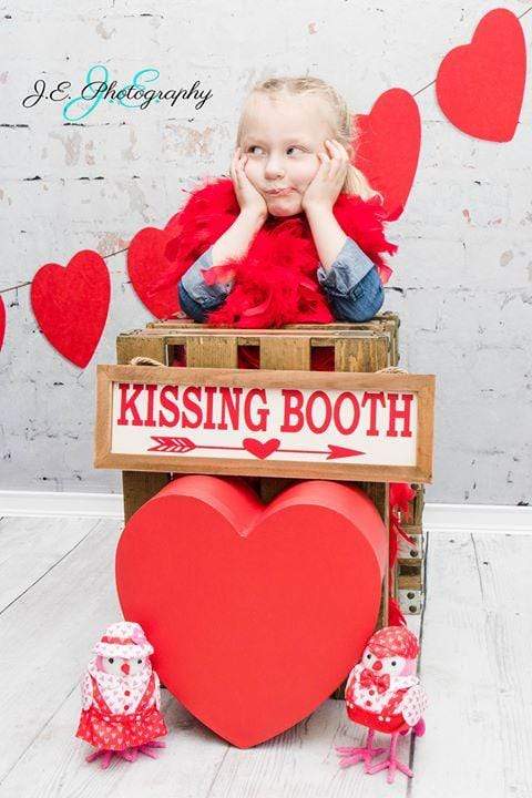 Kate Retro Brick Valentines Backdrop Designed by Jerry_Sina - Kate Backdrop AU