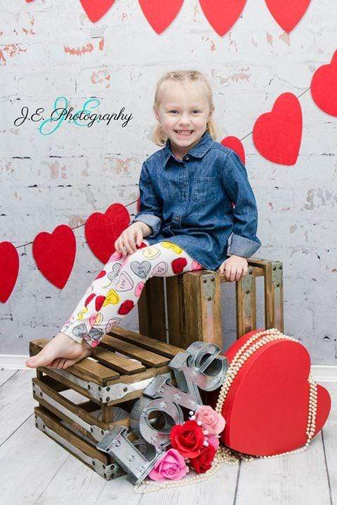Kate Retro Brick Valentines Backdrop Designed by Jerry_Sina - Kate Backdrop AU