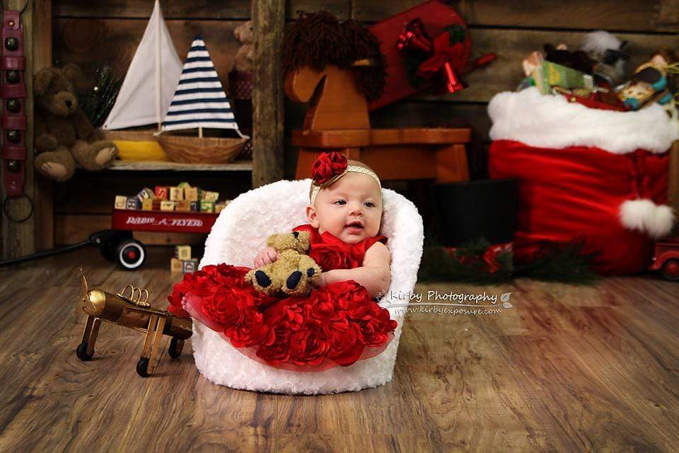 Kate Christmas Santas Workshop Backdrop designed by Arica Kirby - Kate Backdrop AU