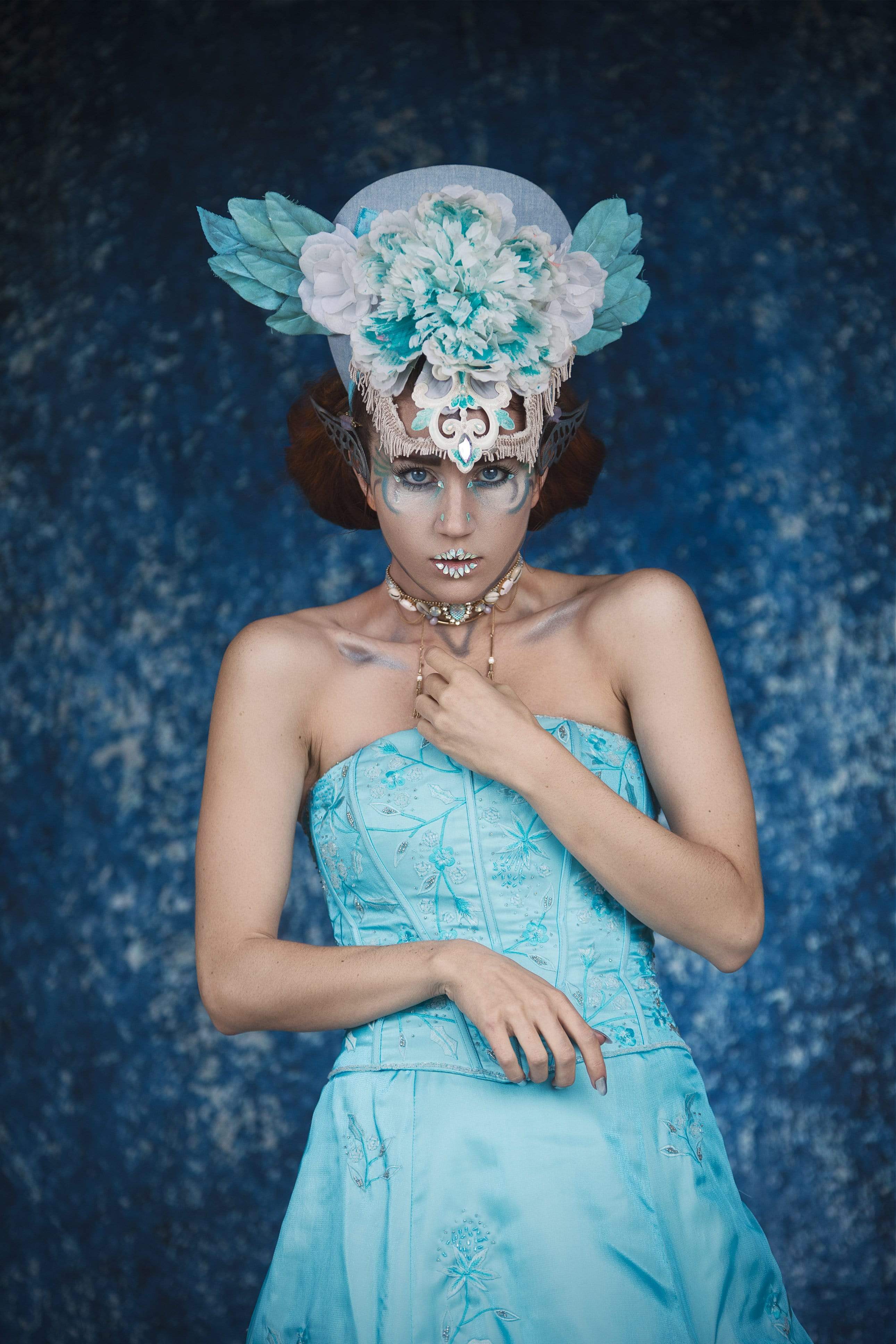 Katebackdrop£ºKate Deep Blue Texture Backdrops old master